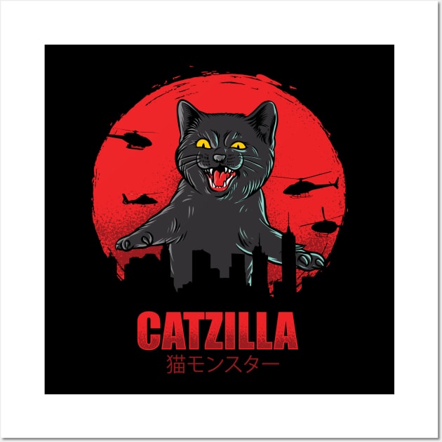 Catzilla Wall Art by lavend89er